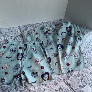 Disney Boxlunch Blue Nightmare Before Christmas Shorts Set